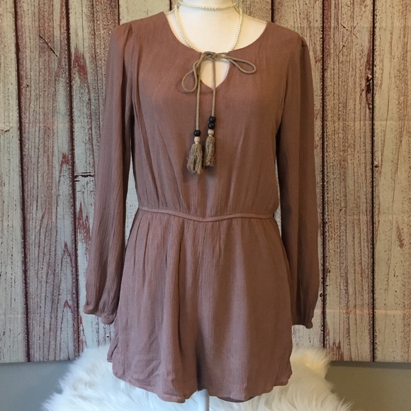 Pants - Long Sleeve Mauve Romper